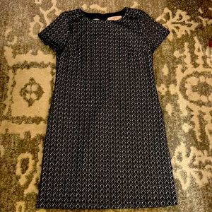 Loft Black and White Dress, Back Zip and Clasp Closure, Size 2